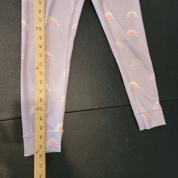 Free People FP Movement Leggings Lotus Flower Floral High-Rise Pale Purple XS - Picture 8 of 10